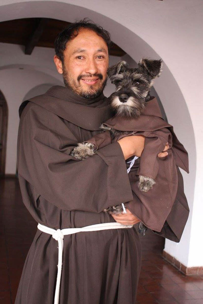 Пес-монах Фрайар Биготон из францисканского монастыря