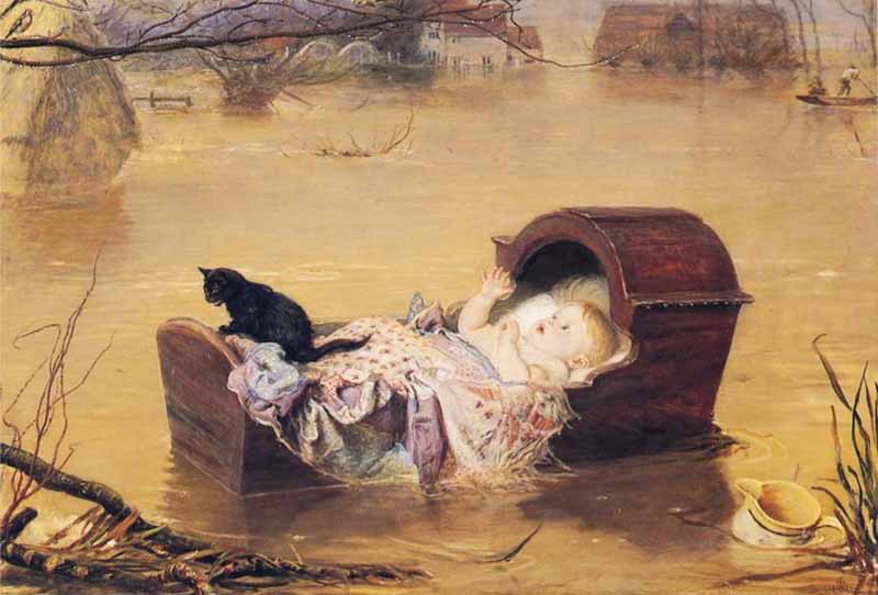 Джон Миллес «Наводнение» (1870).