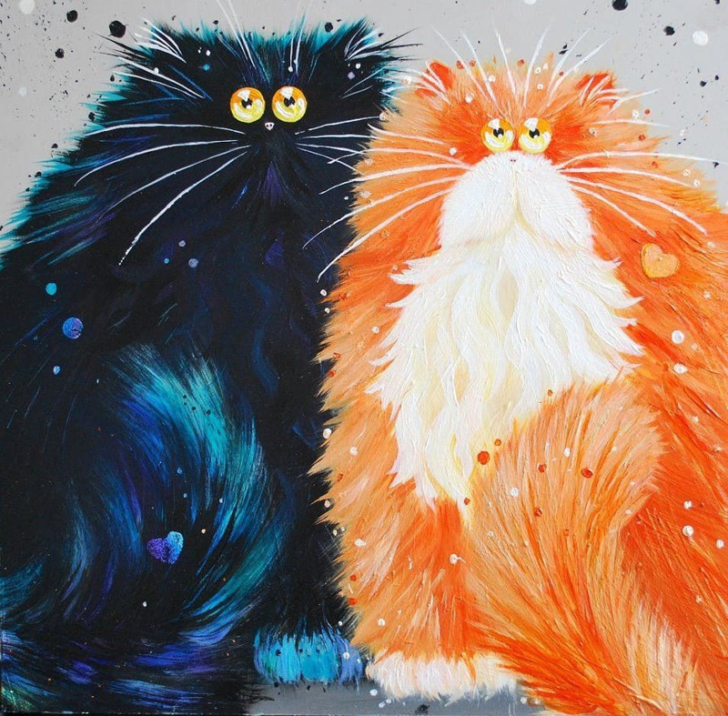 Позитивные коты художницы Ким Хаскинс