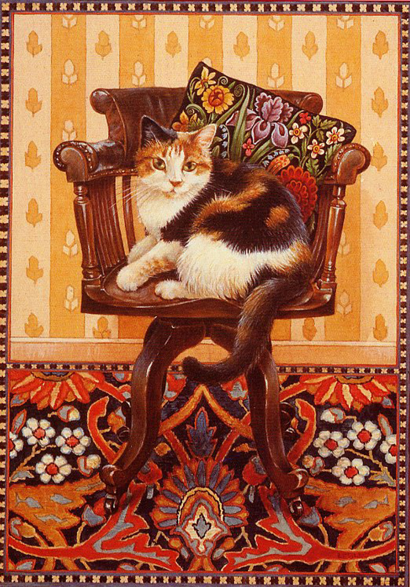 Кошки британской художницы Лесли Энн Ивори 