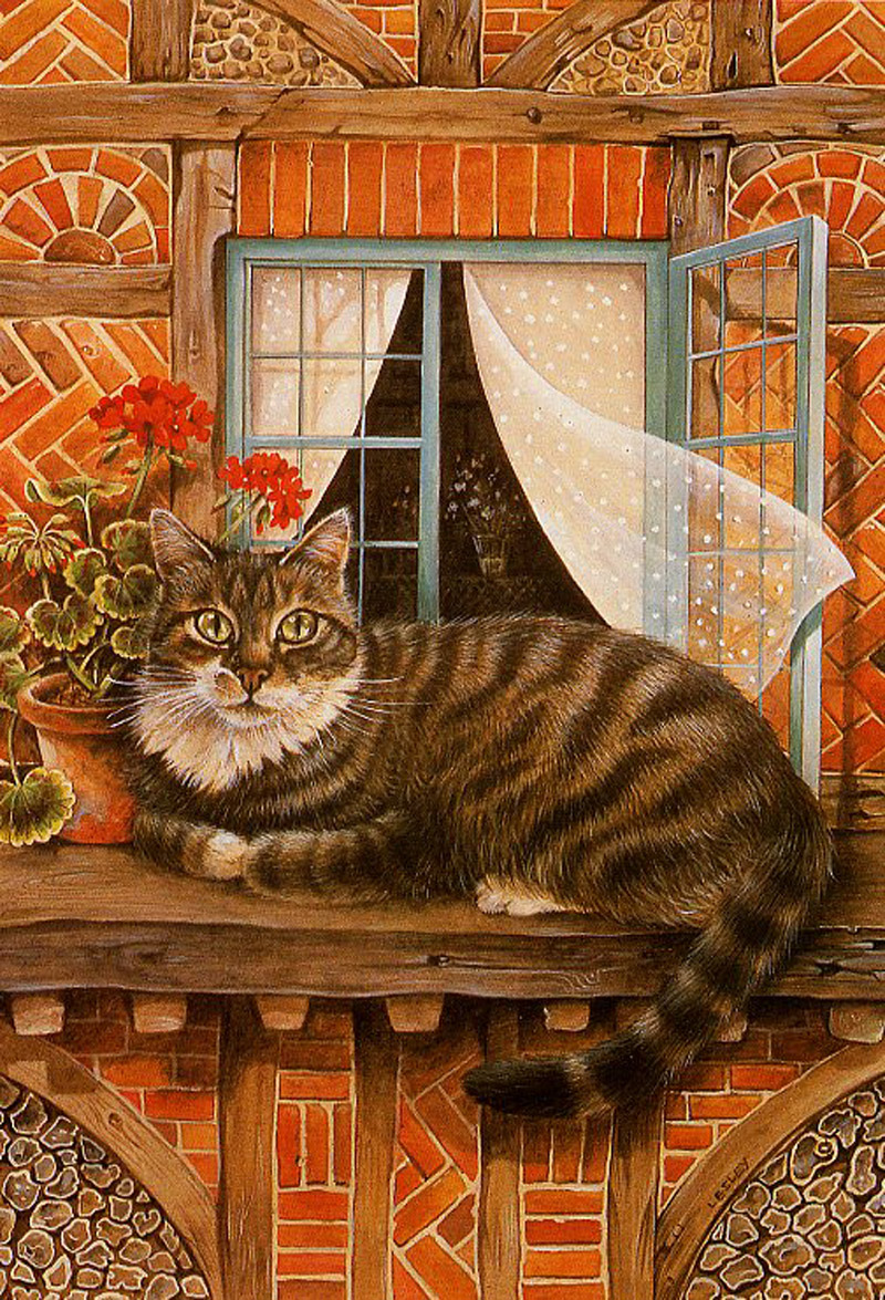 Кошки британской художницы Лесли Энн Ивори 