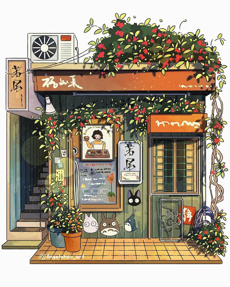 Виртуальные японские зарисовки художницы Анджелы Хао