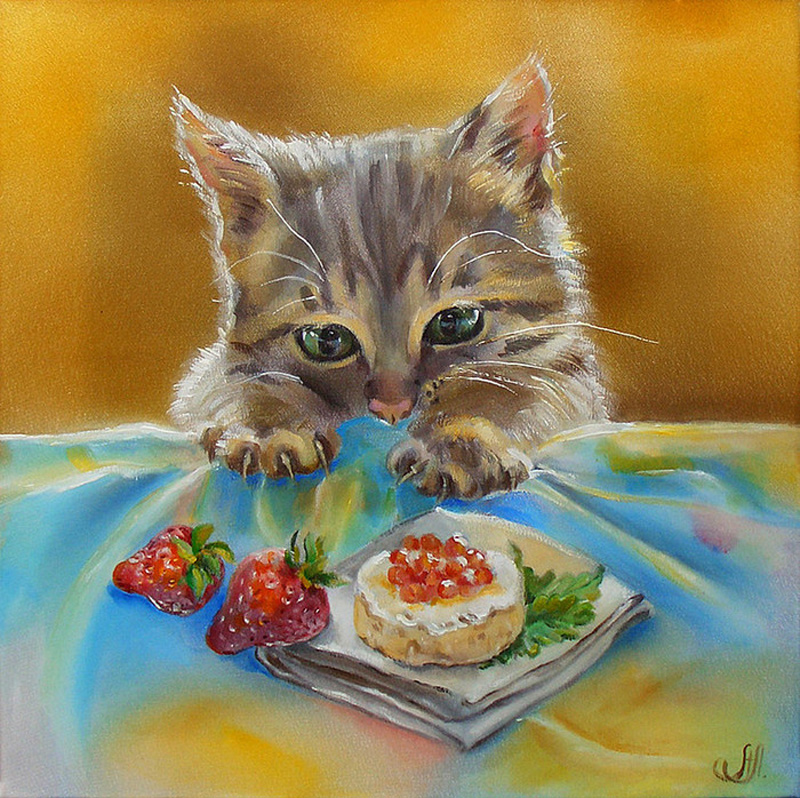 Удивительные кошки российской художницы Аннет Логиновой