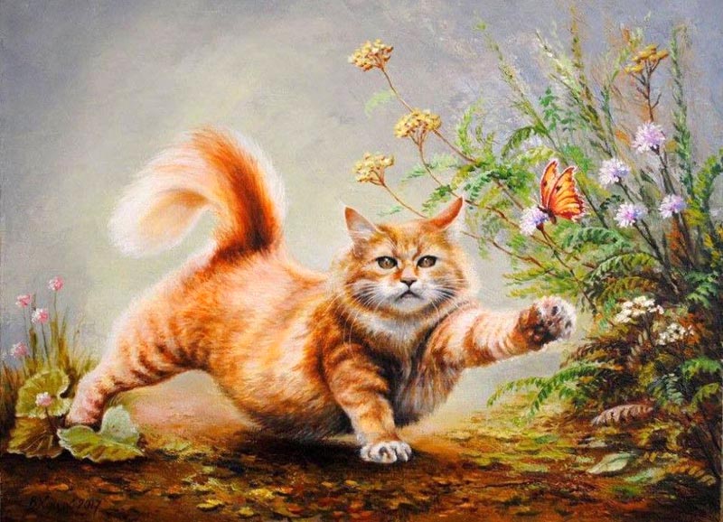 Рыжий кот художника Виктора Хомяка