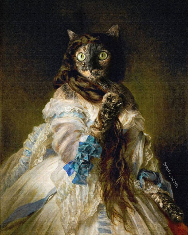 Парадные портреты с кошками от Галины Бугаевской