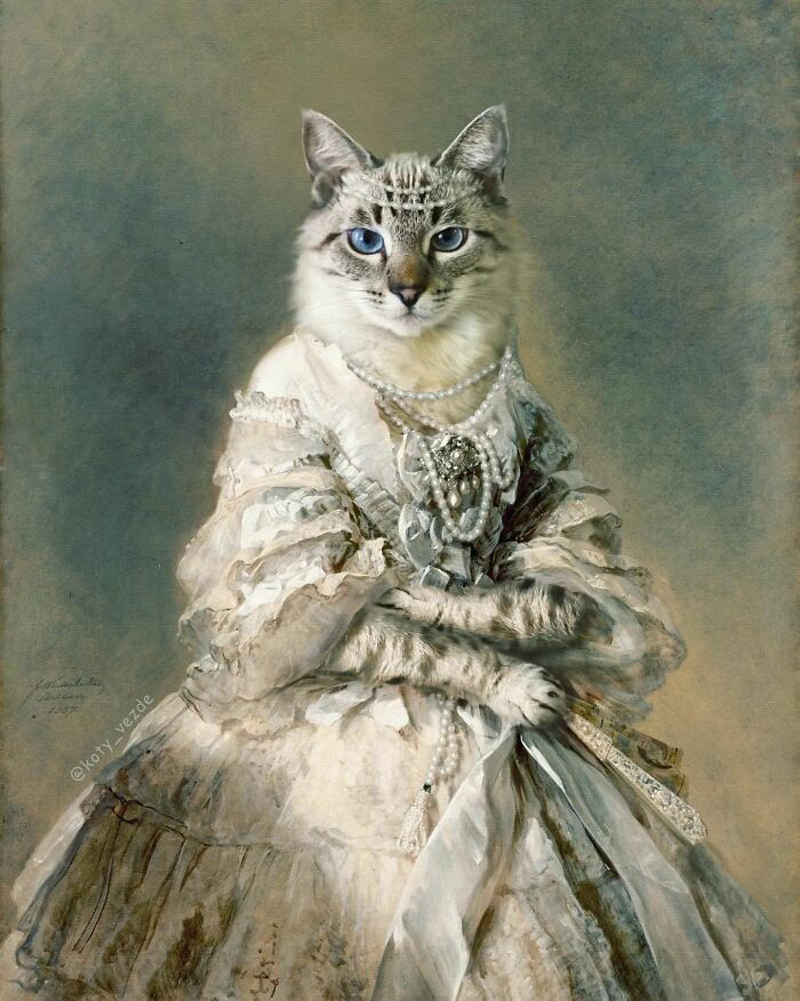 Парадные портреты с кошками от Галины Бугаевской