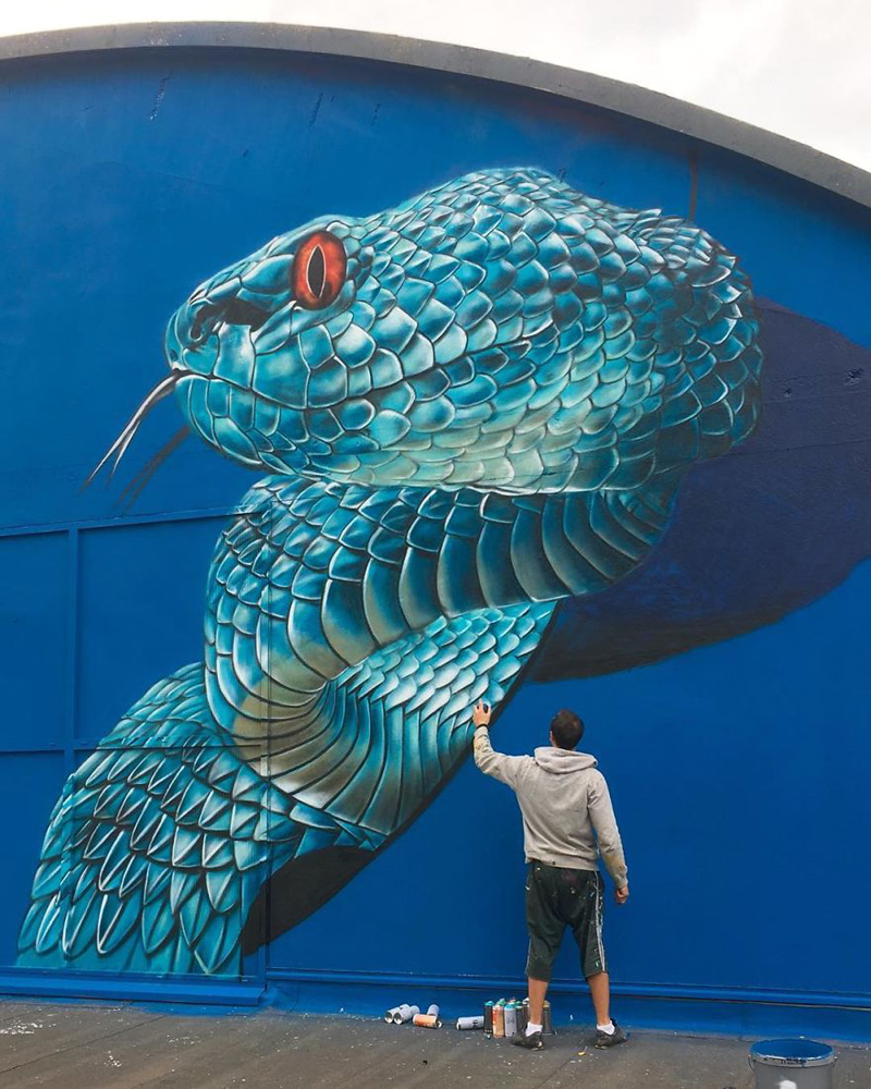 3D-граффити французского художника Скафа