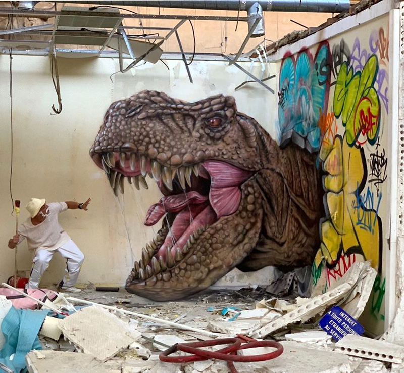 3D-граффити французского художника Скафа