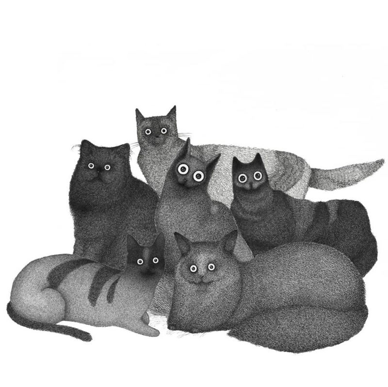 Графические животные художника Луис Коэльо